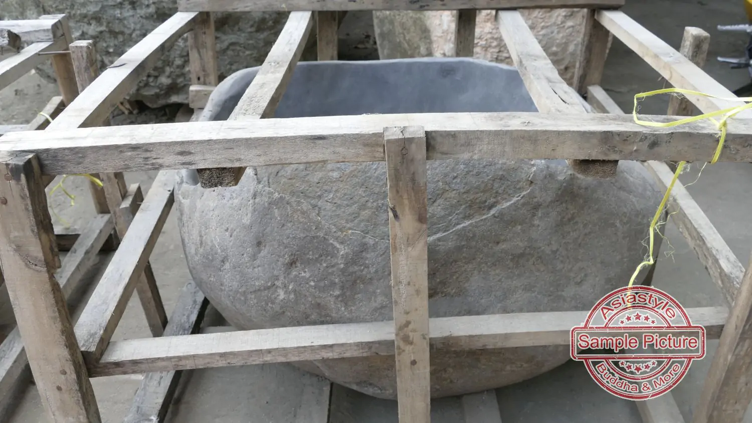  Product image 4 of the product “Basin from Riverstone, Natural surface, polished inside. Dia approx 86-90. Height 51-55 ”